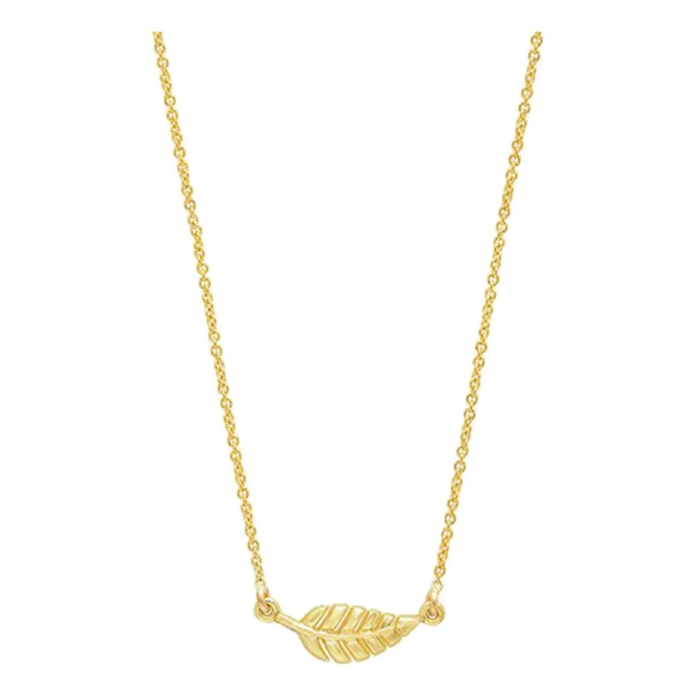 Jennifer meyer mini leaf necklace